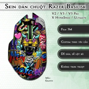 Skin dán chuột Razer Basilisk mẫu Graffiti