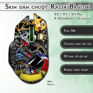 Skin dán chuột Razer Basilisk mẫu Grafiti