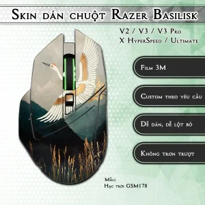 Skin dán chuột Razer Basilisk mẫu Hạc trời GSM178