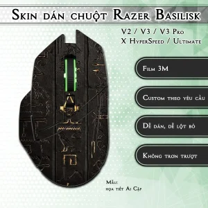 Skin dán chuột Razer Basilisk mẫu họa tiết Ai Cập
