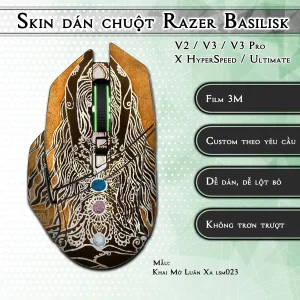 Skin dán chuột Razer Basilisk mẫu Khai Mở Luân Xa lsm023