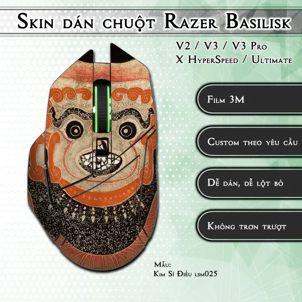 Skin dán chuột Razer Basilisk mẫu Kim Sí Điểu lsm025