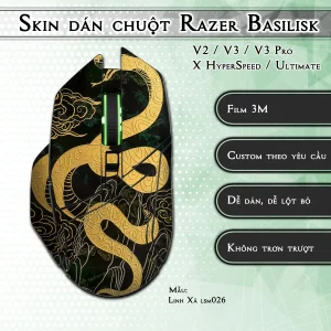 Skin dán chuột Razer Basilisk mẫu Linh Xà lsm026