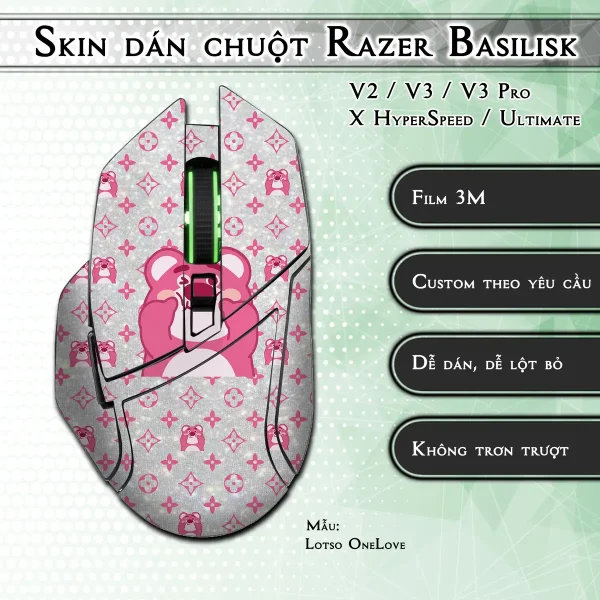 Skin dán chuột Razer Basilisk mẫu Lotso OneLove