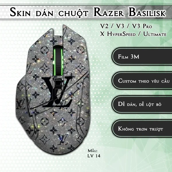 Skin dán chuột Razer Basilisk mẫu LV 14