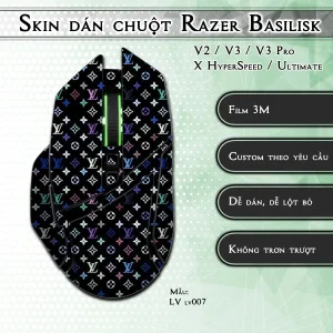Skin dán chuột Razer Basilisk mẫu LV lv007