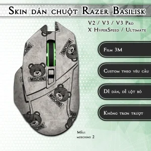 Skin dán chuột Razer Basilisk mẫu moschino 2