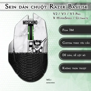 Skin dán chuột Razer Basilisk mẫu moschino