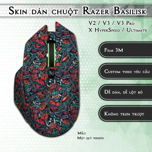 Skin dán chuột Razer Basilisk mẫu Mặt quỷ pikrepo
