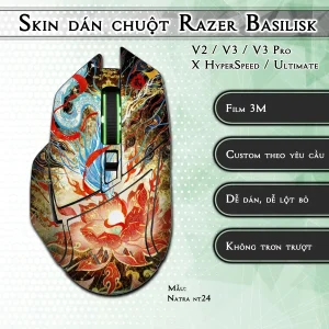 Skin dán chuột Razer Basilisk mẫu Natra nt24