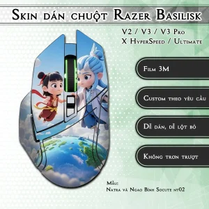 Skin dán chuột Razer Basilisk mẫu Natra và Ngao Bính Socute nt02