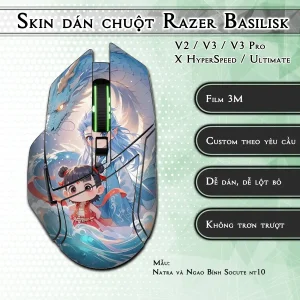 Skin dán chuột Razer Basilisk mẫu Natra và Ngao Bính Socute nt10