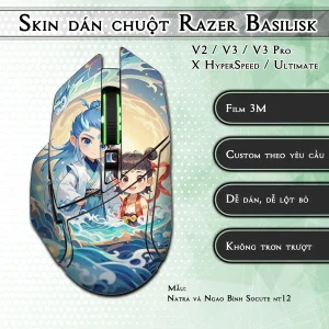 Skin dán chuột Razer Basilisk mẫu Natra và Ngao Bính Socute nt12