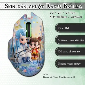 Skin dán chuột Razer Basilisk mẫu Natra và Ngao Bính Socute nt16