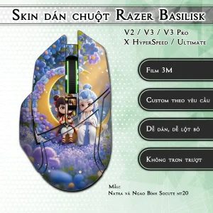 Skin dán chuột Razer Basilisk mẫu Natra và Ngao Bính Socute nt20