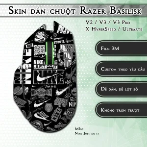 Skin dán chuột Razer Basilisk mẫu Nike Just do it
