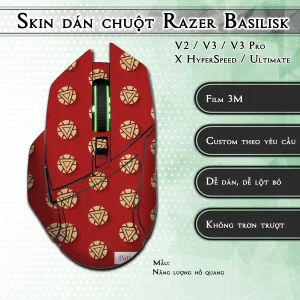Skin dán chuột Razer Basilisk mẫu Năng lượng hồ quang
