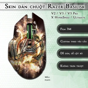 Skin dán chuột Razer Basilisk mẫu peakpx
