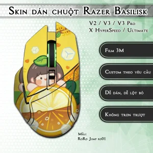 Skin dán chuột Razer Basilisk mẫu RoRo Jump ro01