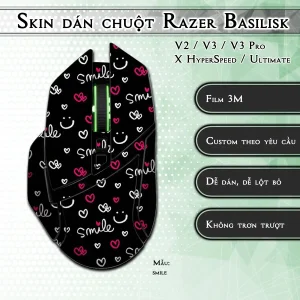 Skin dán chuột Razer Basilisk mẫu smile