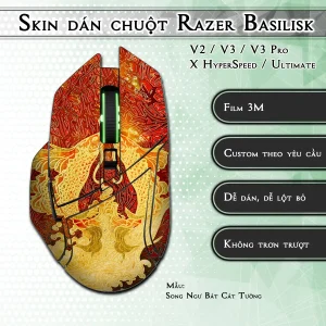 Skin dán chuột Razer Basilisk mẫu Song Ngư Bát Cát Tường