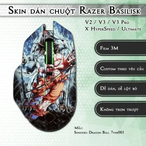 Skin dán chuột Razer Basilisk mẫu Songoku Dragon Ball 7vnr001