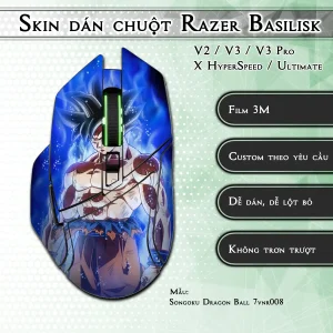 Skin dán chuột Razer Basilisk mẫu Songoku Dragon Ball 7vnr008