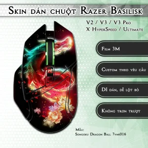 Skin dán chuột Razer Basilisk mẫu Songoku Dragon Ball 7vnr016