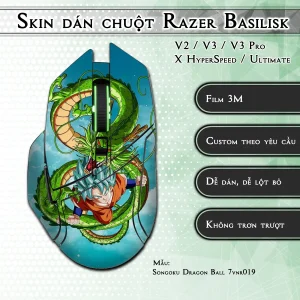 Skin dán chuột Razer Basilisk mẫu Songoku Dragon Ball 7vnr019