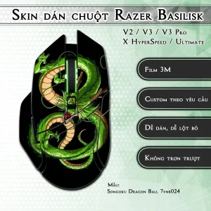 Skin dán chuột Razer Basilisk mẫu Songoku Dragon Ball 7vnr024