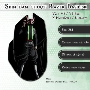 Skin dán chuột Razer Basilisk mẫu Songoku Dragon Ball 7vnr026