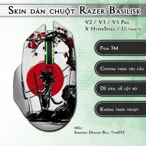Skin dán chuột Razer Basilisk mẫu Songoku Dragon Ball 7vnr032