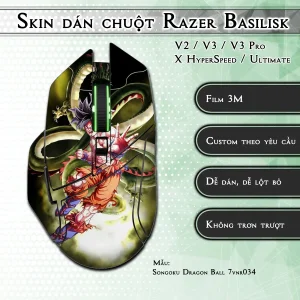 Skin dán chuột Razer Basilisk mẫu Songoku Dragon Ball 7vnr034