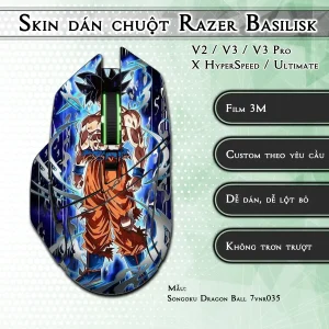 Skin dán chuột Razer Basilisk mẫu Songoku Dragon Ball 7vnr035