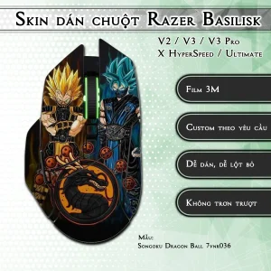 Skin dán chuột Razer Basilisk mẫu Songoku Dragon Ball 7vnr036