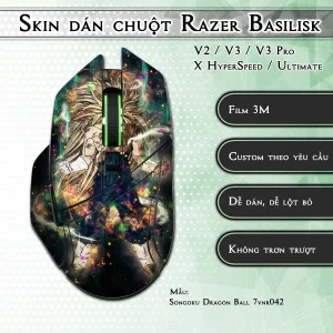 Skin dán chuột Razer Basilisk mẫu Songoku Dragon Ball 7vnr042