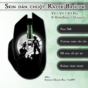 Skin dán chuột Razer Basilisk mẫu Songoku Dragon Ball 7vnr097