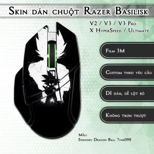 Skin dán chuột Razer Basilisk mẫu Songoku Dragon Ball 7vnr098