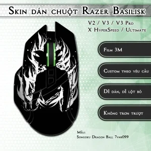 Skin dán chuột Razer Basilisk mẫu Songoku Dragon Ball 7vnr099