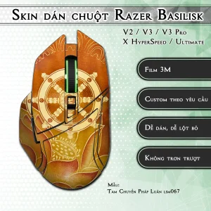Skin dán chuột Razer Basilisk mẫu Tam Chuyển Pháp Luân lsm067