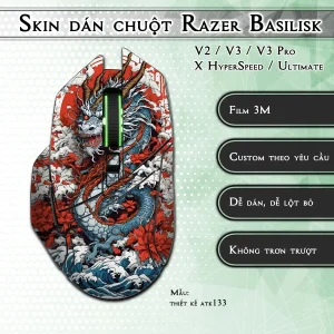 Skin dán chuột Razer Basilisk mẫu thiết kế atk133