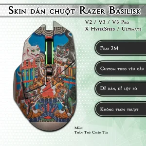 Skin dán chuột Razer Basilisk mẫu Thần Thú Chiêu Tài