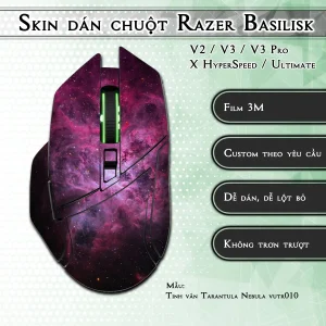 Skin dán chuột Razer Basilisk mẫu Tinh vân Tarantula Nebula vutr010