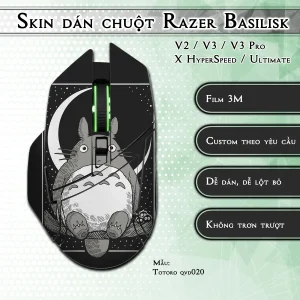 Skin dán chuột Razer Basilisk mẫu Totoro qvd020