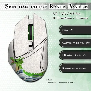 Skin dán chuột Razer Basilisk mẫu Traditional Patterns patt12