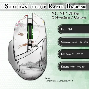 Skin dán chuột Razer Basilisk mẫu Traditional Patterns patt13