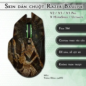 Skin dán chuột Razer Basilisk mẫu Trống Đồng lsm052