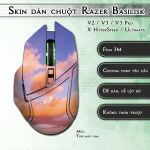 Skin dán chuột Razer Basilisk mẫu Trời màu cam