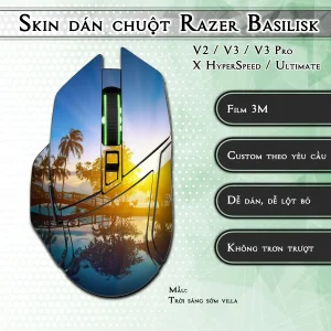 Skin dán chuột Razer Basilisk mẫu Trời sáng sớm villa