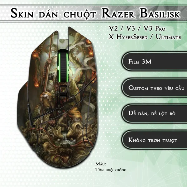 Skin dán chuột Razer Basilisk mẫu Tôn ngộ không